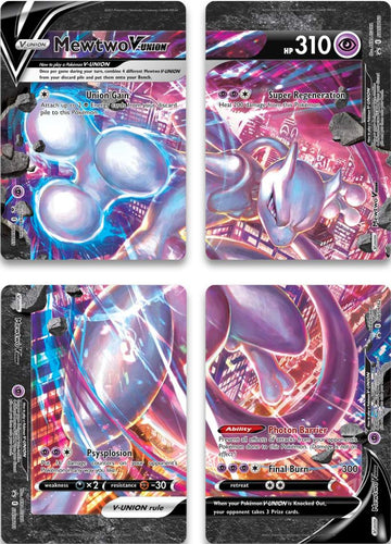 Mewtwo V-Union (paquete de 4) [Sword &amp; Shield: Black Star Promos] 