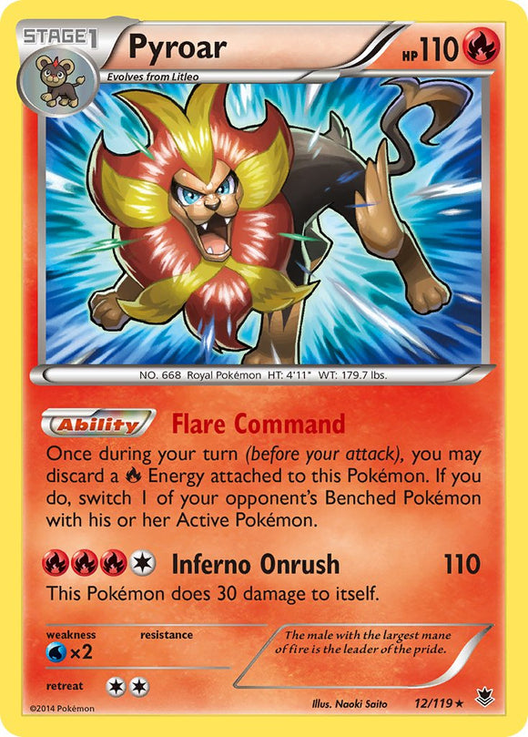 Pyroar (12/119) (Exclusivo del mazo temático) [XY: Phantom Forces] 