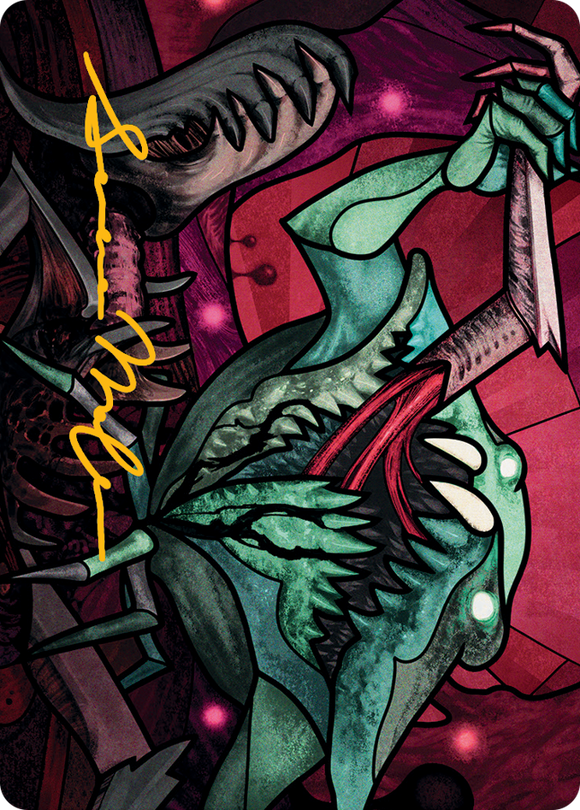Tarjeta de arte de Yargle, el glotón de Urborg (firma estampada en oro) [Serie de arte La marcha de las máquinas] 