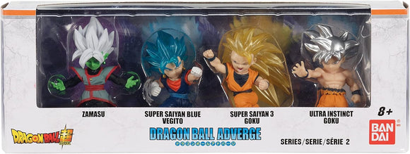 Dragon Ball Super - Super Saiyan Vegito, Zamasu, Super Saiyan 3 Goku, Ultra Instinct Goku, Dragon Ball Adverge 2" Figure (Box Set 4)