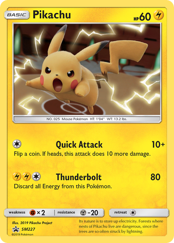 Pikachu (SM227) [Sol y Luna: promociones de Black Star] 