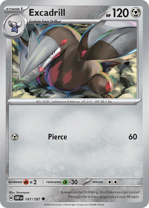Excadrill (147/197) [Scarlet &amp; Violet: Llamas de obsidiana] 