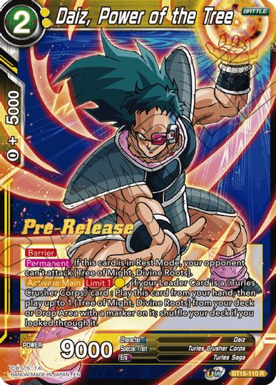 Daiz, el poder del árbol (BT15-110) [Promociones previas al lanzamiento de Saiyan Showdown] 