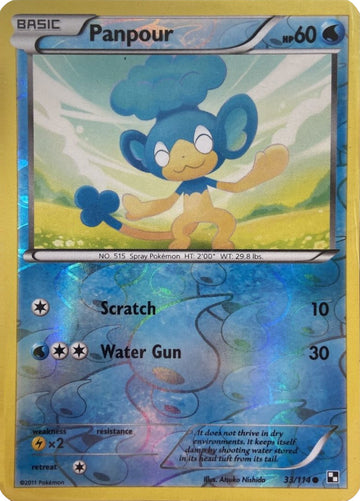 Panpour (33/114) (Energy Holo) [Blanco y negro: conjunto básico] 