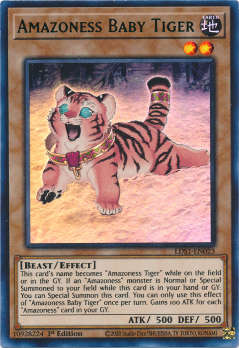 Tigre bebé Amazoness (verde) [LDS1-EN023] Ultra raro 