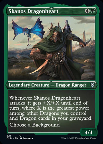Corazón de dragón de Skanos (grabado en lámina) [Commander Legends: Battle for Baldur's Gate] 