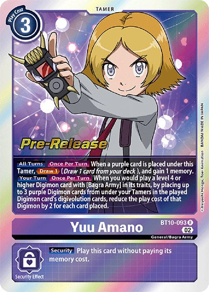 Yuu Amano [BT10-093] [Tarjetas de prelanzamiento de Xros Encounter] 