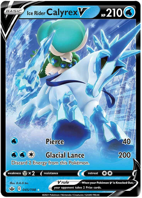 Jinete de hielo Calyrex V (045/198) [Espada y escudo: Reinado escalofriante] 