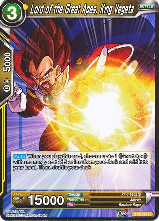 El Señor de los Grandes Simios, el Rey Vegeta (BT3-093) [Mundos cruzados] 
