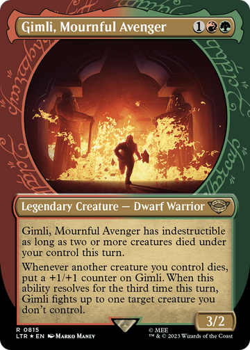 Gimli, vengador lúgubre (Showcase) (Surge Foil) [El Señor de los Anillos: Cuentos de la Tierra Media] 
