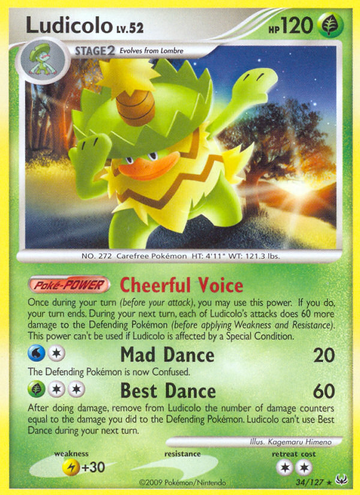 Ludicolo (34/127) [Platino: Conjunto básico] 