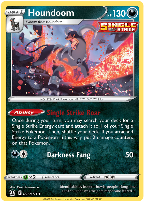 Houndoom (096/163) (Exclusivo del mazo temático) [Espada y escudo: estilos de batalla] 