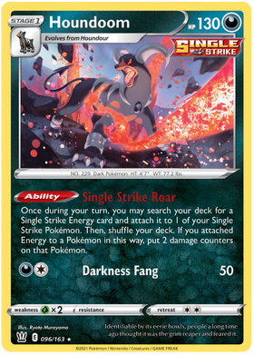 Houndoom (096/163) (Exclusivo del mazo temático) [Espada y escudo: estilos de batalla] 