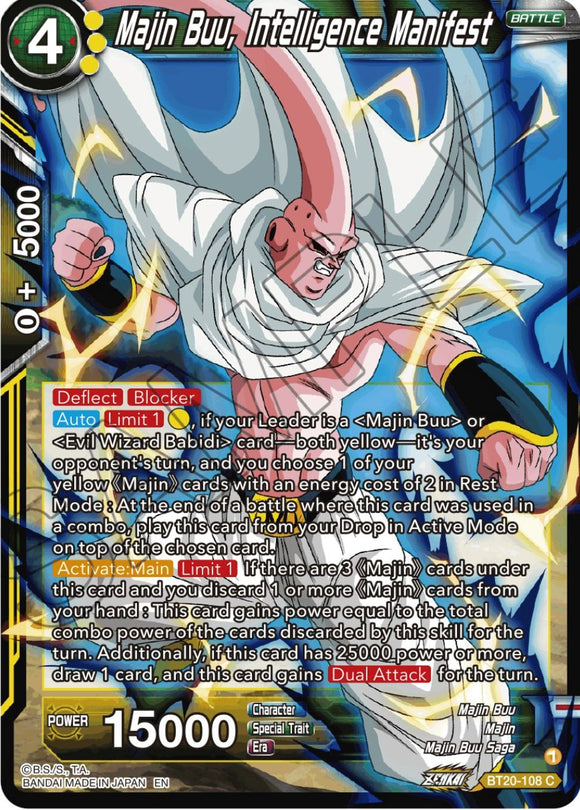 Majin Buu, Manifiesto de Inteligencia (BT20-108) [Poder absorbido] 