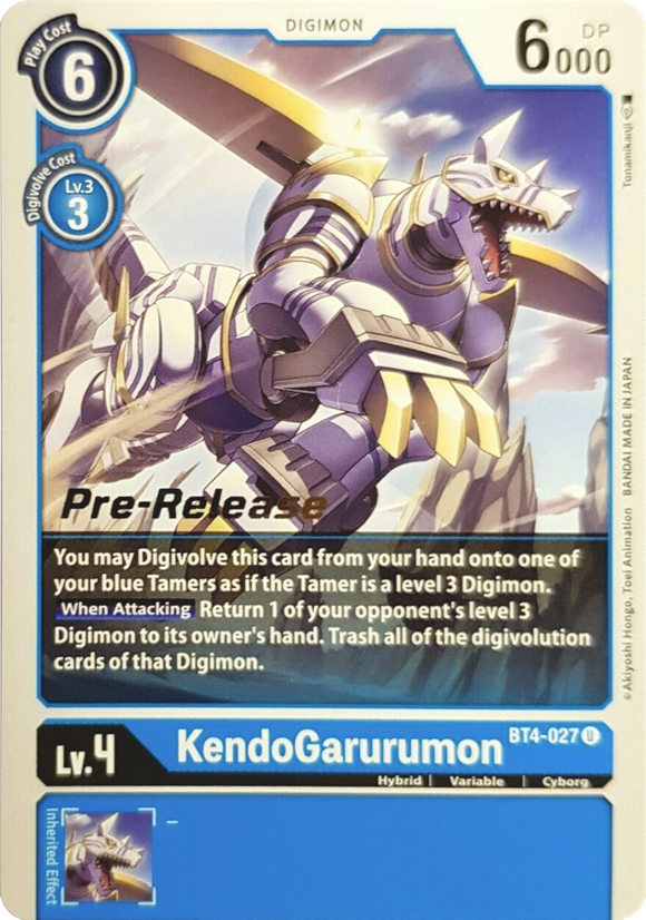 KendoGarurumon [BT4-027] [Promociones previas al lanzamiento de Great Legend] 