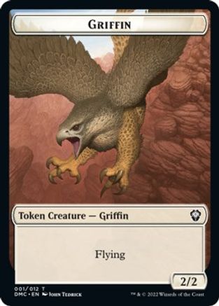 Zombie Knight // Griffin Double-Sided Token [Dominaria United Commander Tokens] - 0