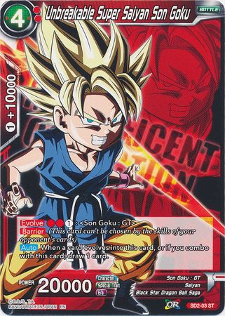 Super Saiyan Son Goku irrompible (SD2-03) [Magnífica colección Fusion Hero] 