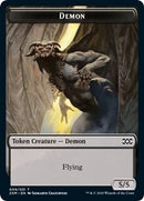 Demon // Elemental Double-Sided Token [Double Masters Tokens]-1