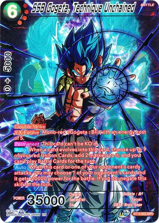 Gogeta SSB, Técnica desencadenada (SPR) (BT11-012) [Vermilion Bloodline 2.ª edición] 