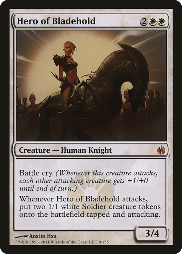 Héroe de Bladehold (Mirrodin asediado) (de gran tamaño) [Cartas de gran tamaño] 