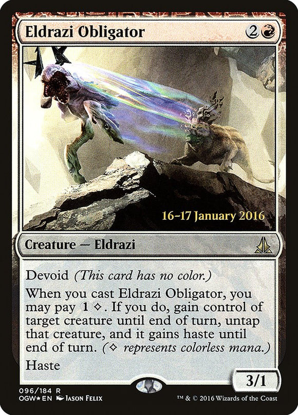 Obligator Eldrazi [Promociones previas al lanzamiento de El Juramento de los Guardianes] 
