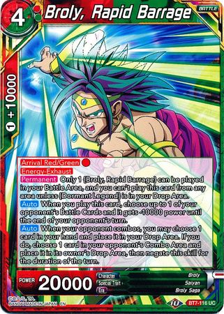 Broly, Disparo Rápido (BT7-116) [Asalto de los Saiyans] 