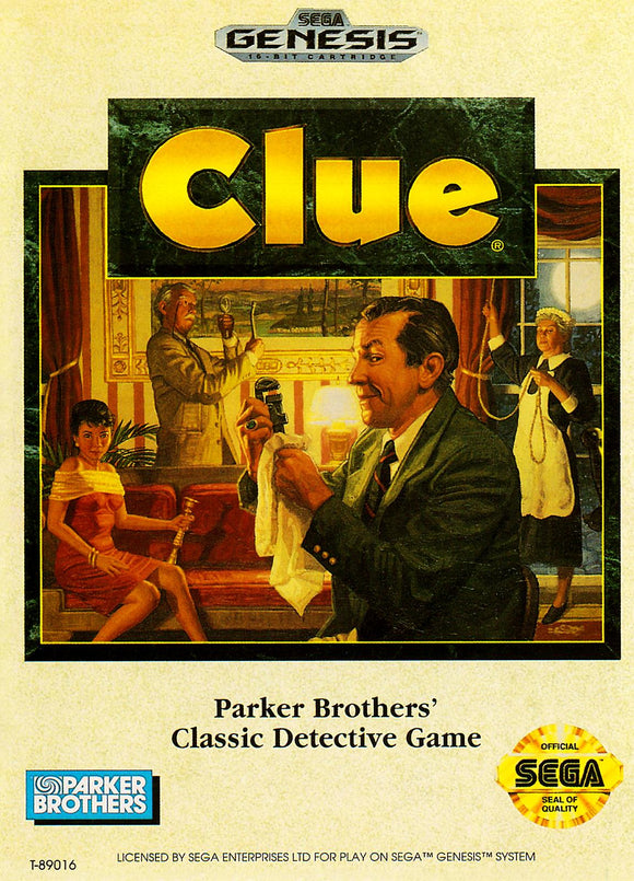 Red Fox Gaming - Hickory - Clue - Video Game - Sega Genesis