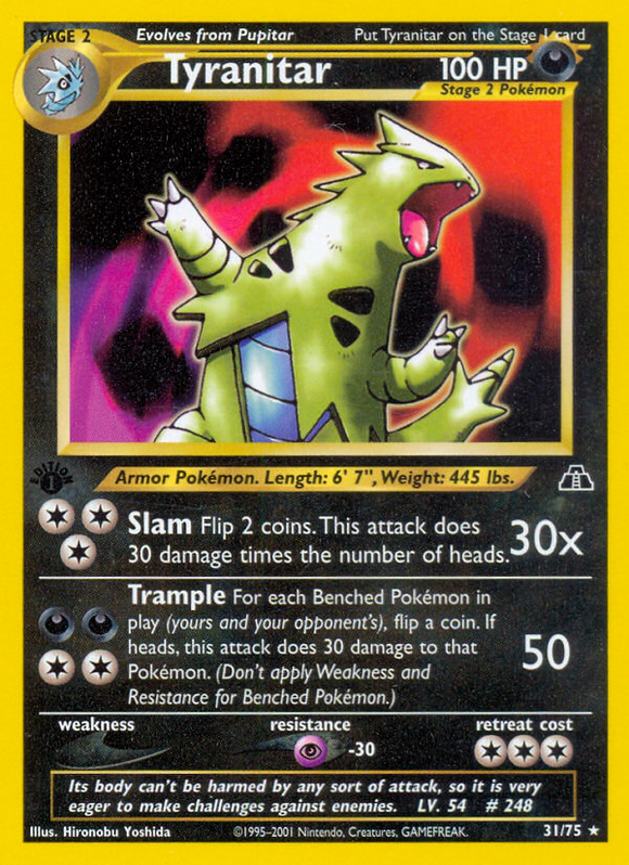 Tyranitar (31/75) [Neo Discovery 1.ª edición] 