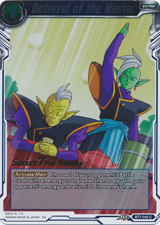 La traición del Maestro (BT7-045_PR) [Promociones previas al lanzamiento de Asalto de los Saiyajin] 