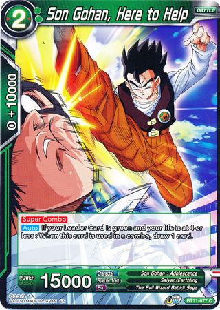 Son Gohan, aquí para ayudar (BT11-077) [Vermilion Bloodline] 