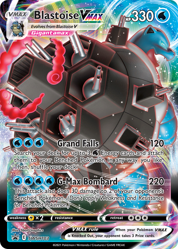 Blastoise VMAX (SWSH103) [Promociones de Sword &amp; Shield: Black Star] 