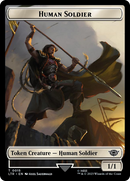 Human Soldier (0015) // Food (0023) Double-Sided Token (Surge Foil) [The Lord of the Rings: Tales of Middle-Earth Tokens]-1