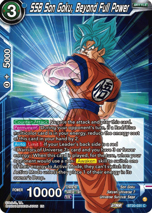 SSB Son Goku, más allá del poder total (BT20-031) [Poder absorbido] 