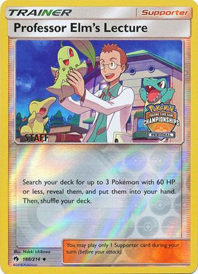La conferencia del profesor Elm (188/214) (personal de promoción del campeonato regional) [Sun &amp; Moon: Lost Thunder] 