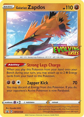 Zapdos de Galar (SWSH124) (Promoción de prelanzamiento) [Promociones de Sword &amp; Shield: Black Star] 