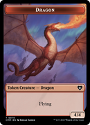 Dragon // Kor Ally Double-Sided Token [Commander Masters Tokens]-1