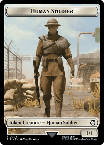 Copy // Human Soldier Double-Sided Token [Fallout Tokens] - 0