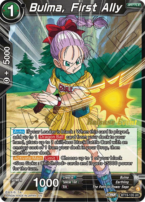 Bulma, primera aliada (paquete festivo Ambición del luchador) (BT19-135) [Tarjetas de promoción de torneos] 