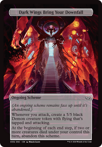 Dark Wings Bring Your Downfall (Full Art) [Duskmourn: Archenemy] - 0