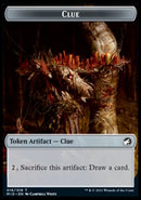 Clue // Wrenn and Seven Emblem Double-Sided Token [Innistrad: Midnight Hunt Tokens]-1