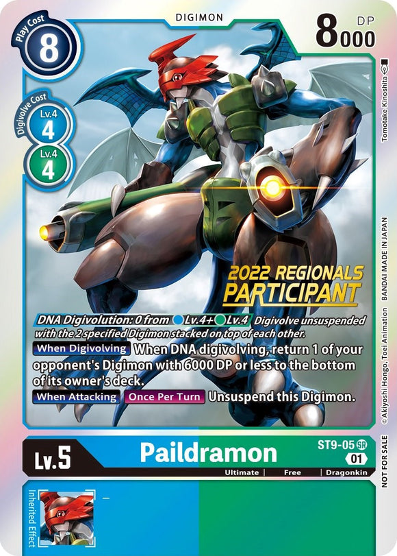 Paildramon [ST9-05] (Campeonato regional offline 2022) (Participante en línea) [Mazo inicial: Ultimate Ancient Dragon Promos] 