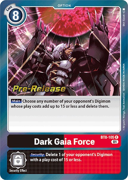 Dark Gaia Force [BT8-105] [Nuevas cartas de prelanzamiento de Awakening] 