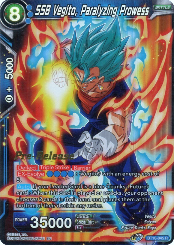 SSB Vegito, Paralyzing Prowess (BT10-045) [Promociones previas al lanzamiento de Rise of the Unison Warrior] 