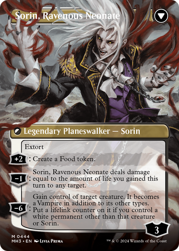 Sorin of House Markov // Sorin, Ravenous Neonate (Borderless) [Modern Horizons 3] - 0