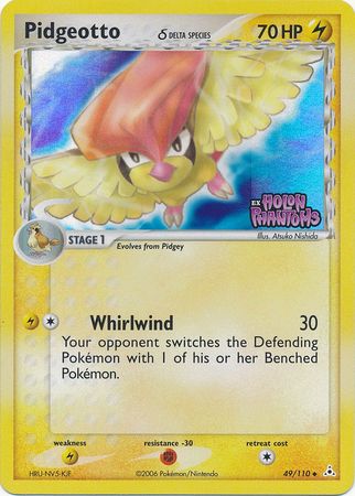 Pidgeotto (49/110) (Especie Delta) (Estampado) [EX: Fantasmas Holónicos] 