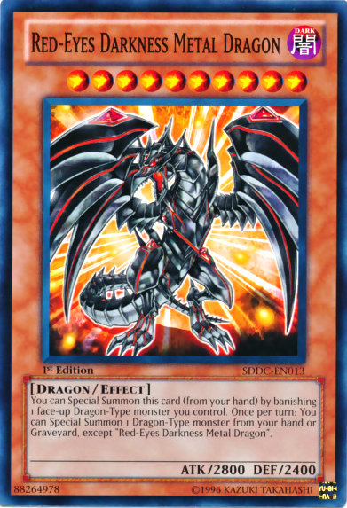 Dragón metálico de la oscuridad de ojos rojos [SDDC-EN013] Común 