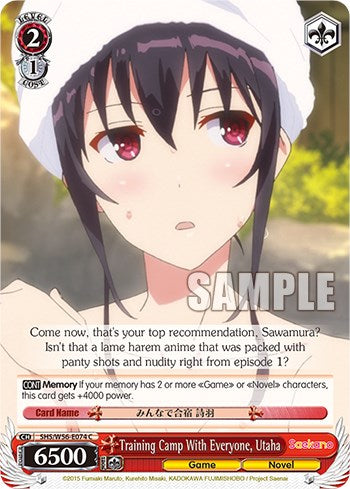 Campamento de entrenamiento con todos, Utaha [Saekano: Cómo criar a una novia aburrida] 