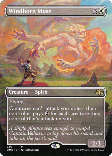 Musa nacida del viento (arte alternativo sin bordes) [Dominaria Remastered] 