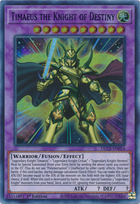 Timaeus el Caballero del Destino (Azul) [DLCS-EN054] Ultra Raro 