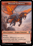 Dragon Elemental // Bird Illusion Double-Sided Token [Outlaws of Thunder Junction Commander Tokens]-1
